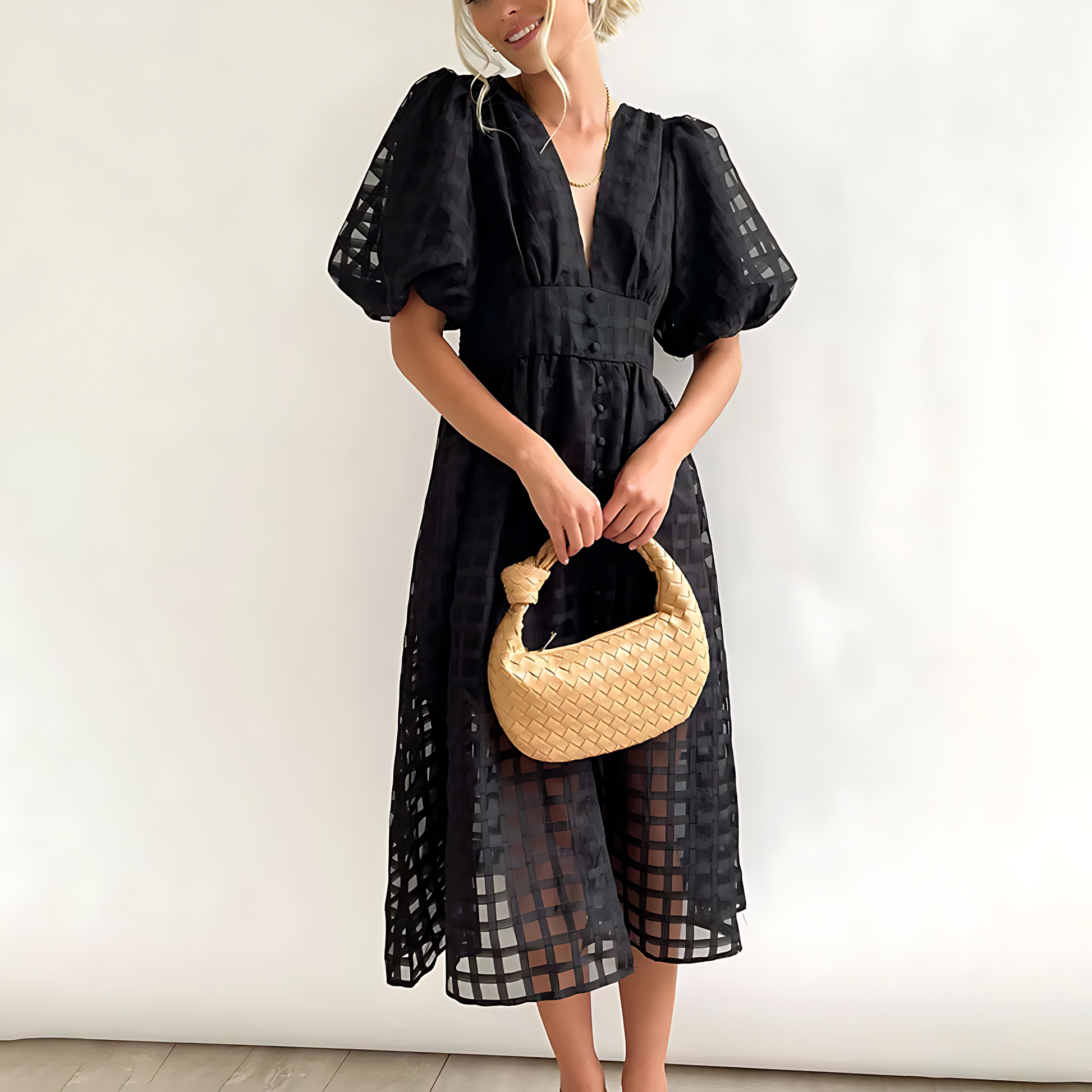 Women's Summer Midi Dress – Elegant Occasion Day Dress