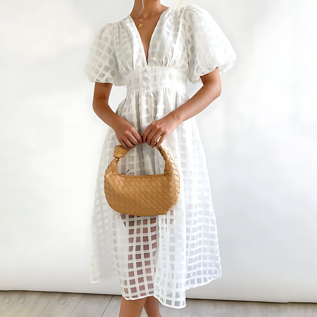Women's Summer Midi Dress – Elegant Occasion Day Dress