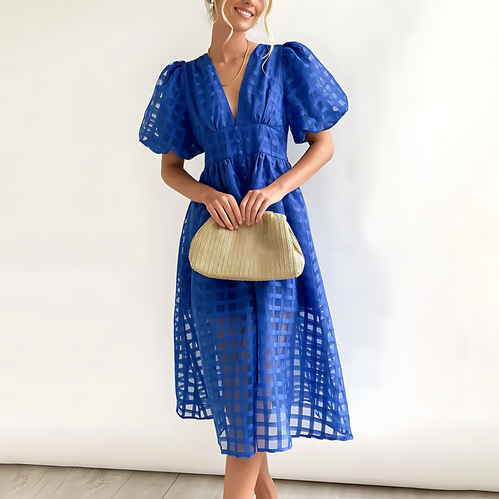 Women's Summer Midi Dress – Elegant Occasion Day Dress