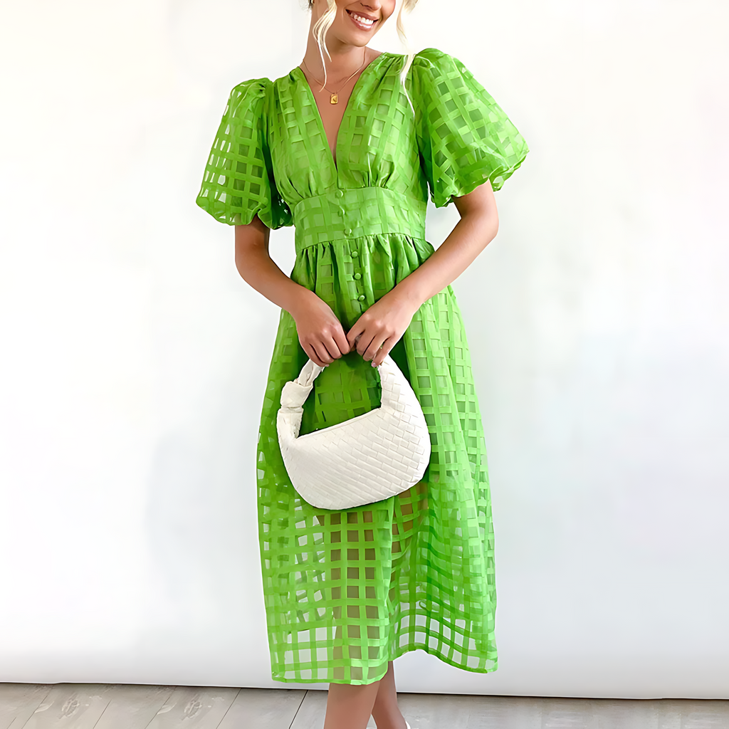 Women's Summer Midi Dress – Elegant Occasion Day Dress