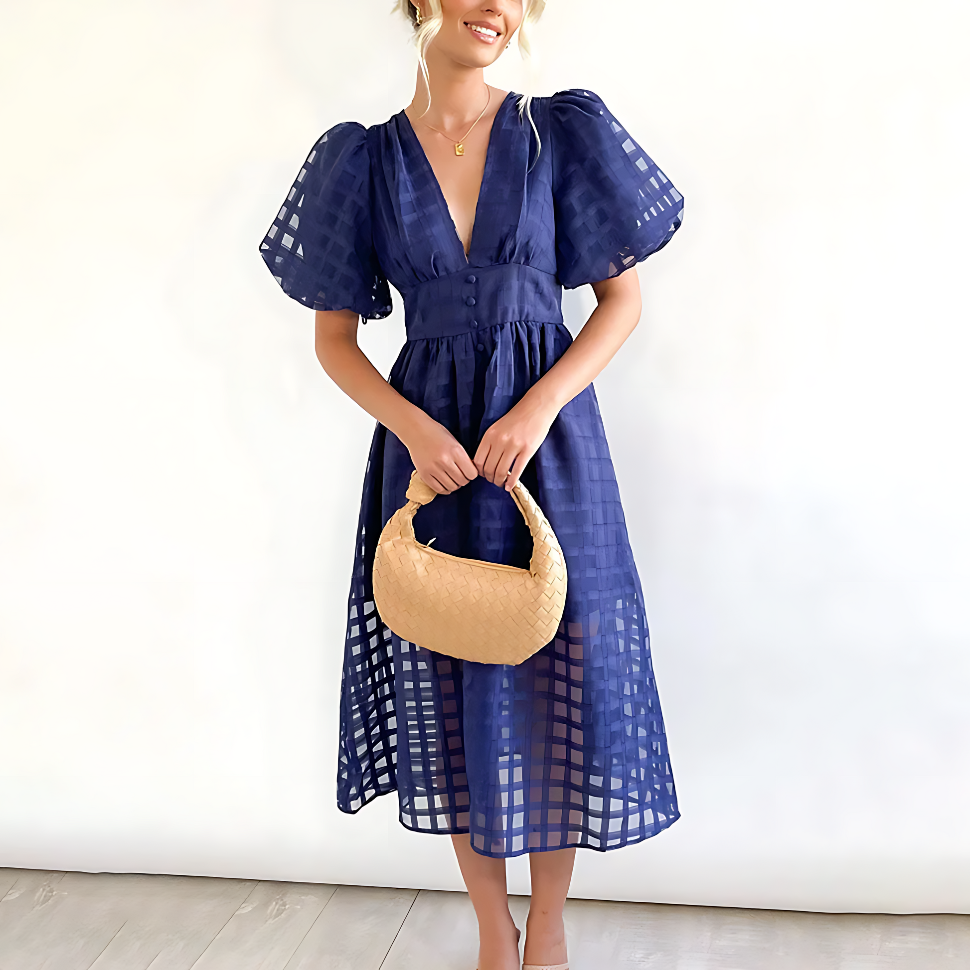 Women's Summer Midi Dress – Elegant Occasion Day Dress