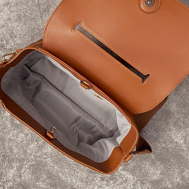 Suede Crossbody Messenger Bag - Roomy and Adjustable