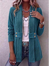 Ruffle Corduroy Jacket - Warm and Trendy