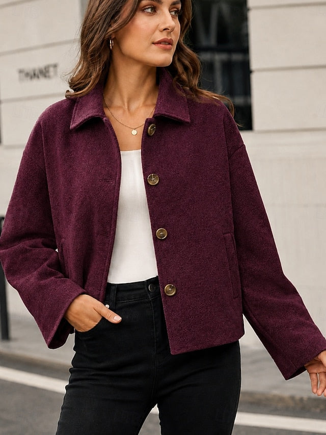Short Button Peacoat - Classic and Comfortable