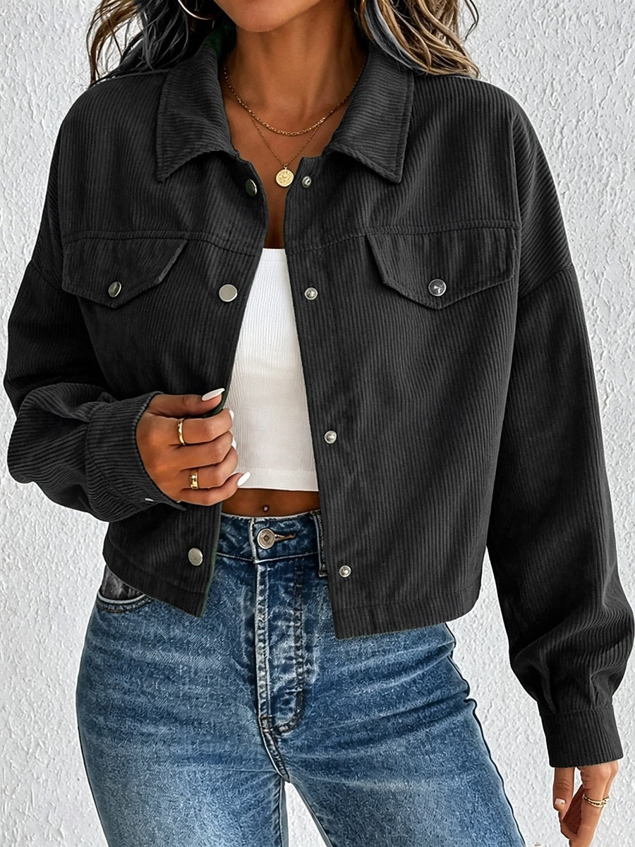 Corduroy Overshirt Jacket - Warm and Vintage