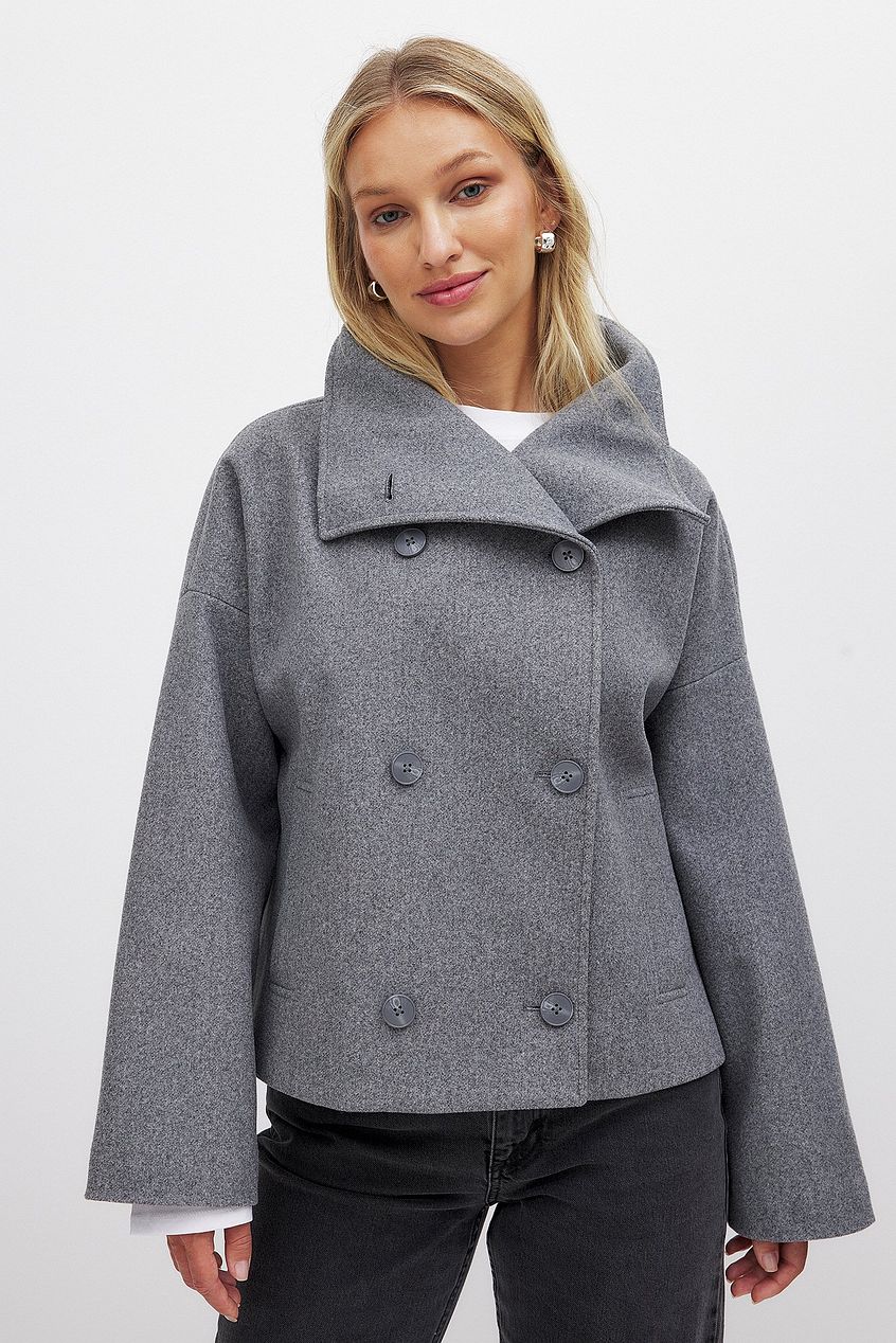 Laudomia Oversized Double-Breasted Coat - Chic and Structured