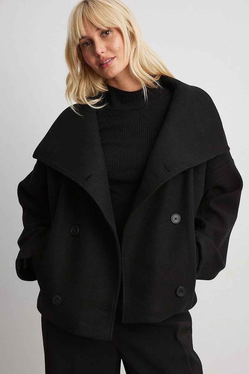 Laudomia Oversized Double-Breasted Coat - Chic and Structured