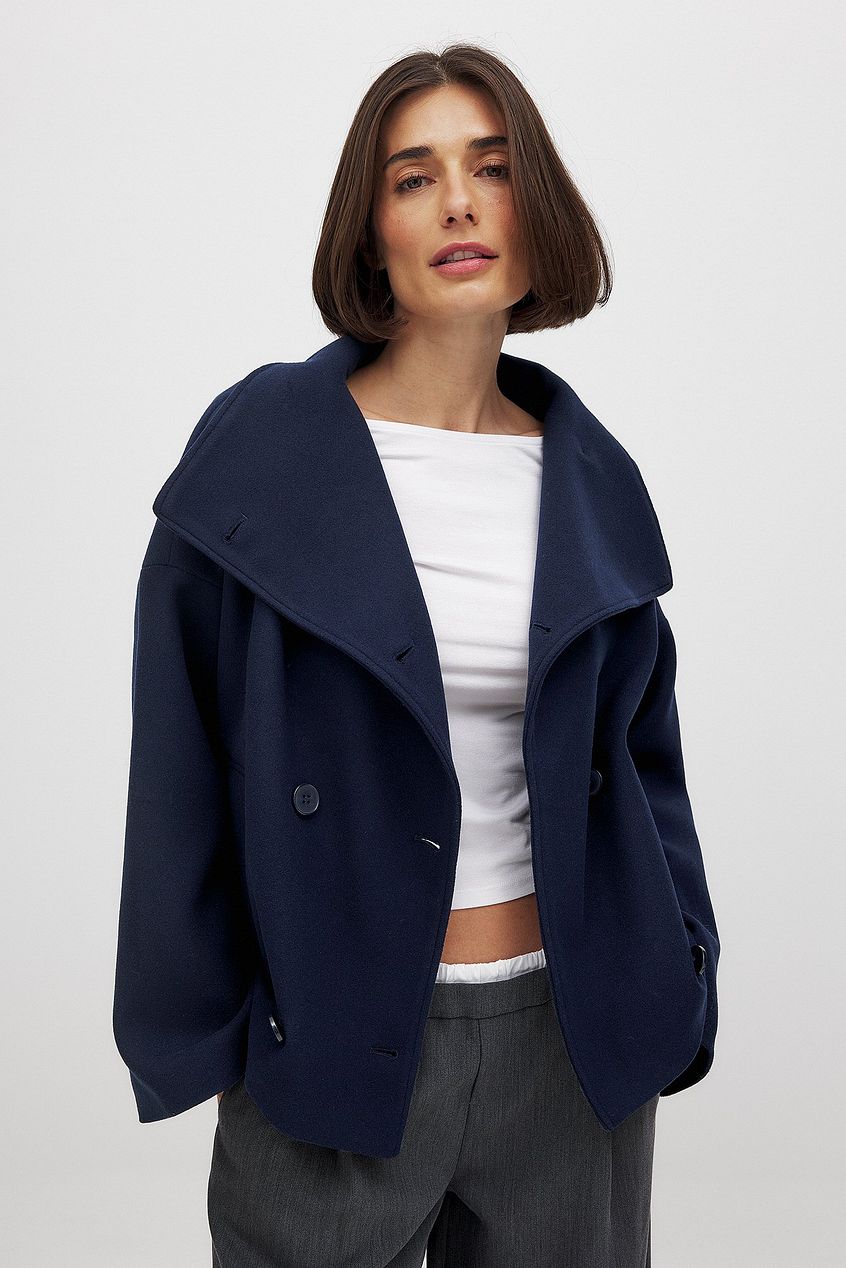 Laudomia Oversized Double-Breasted Coat - Chic and Structured