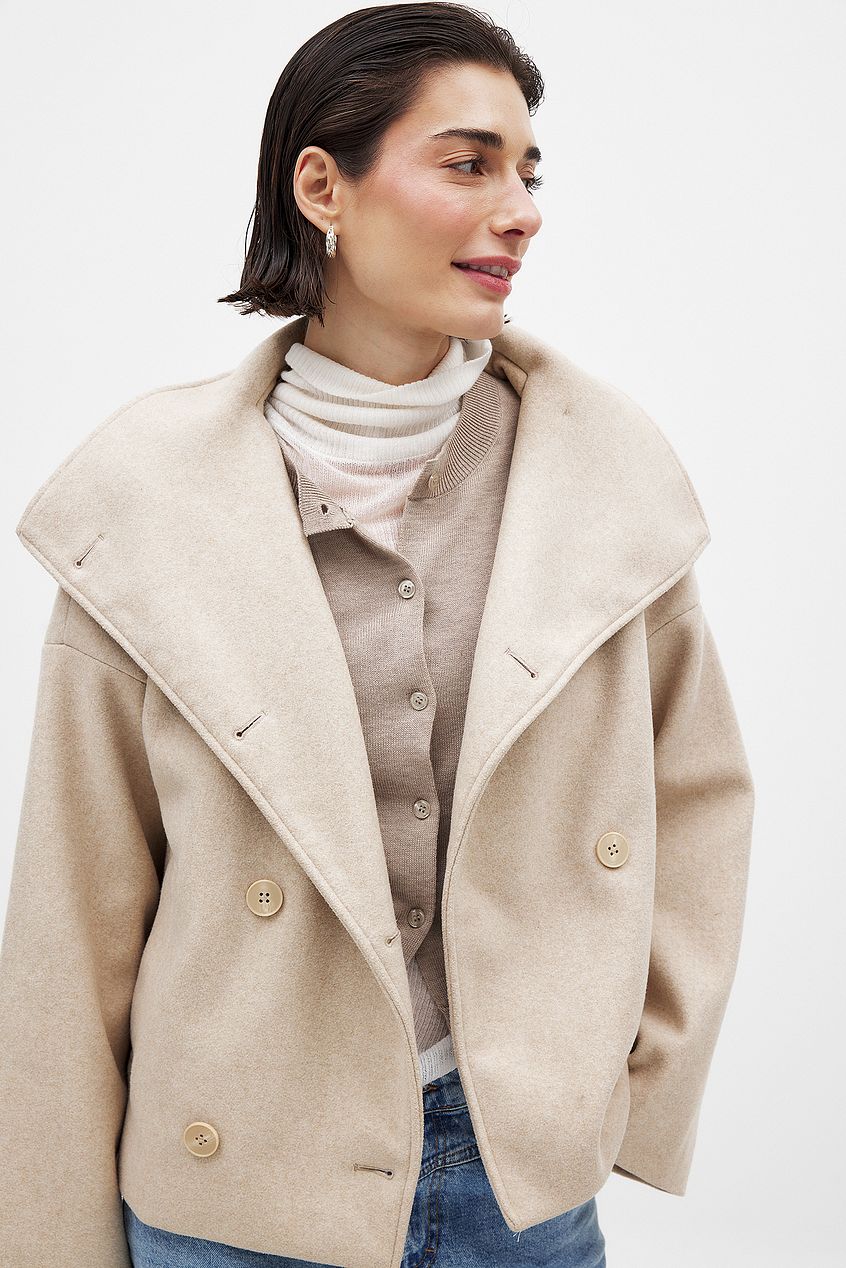 Laudomia Oversized Double-Breasted Coat - Chic and Structured