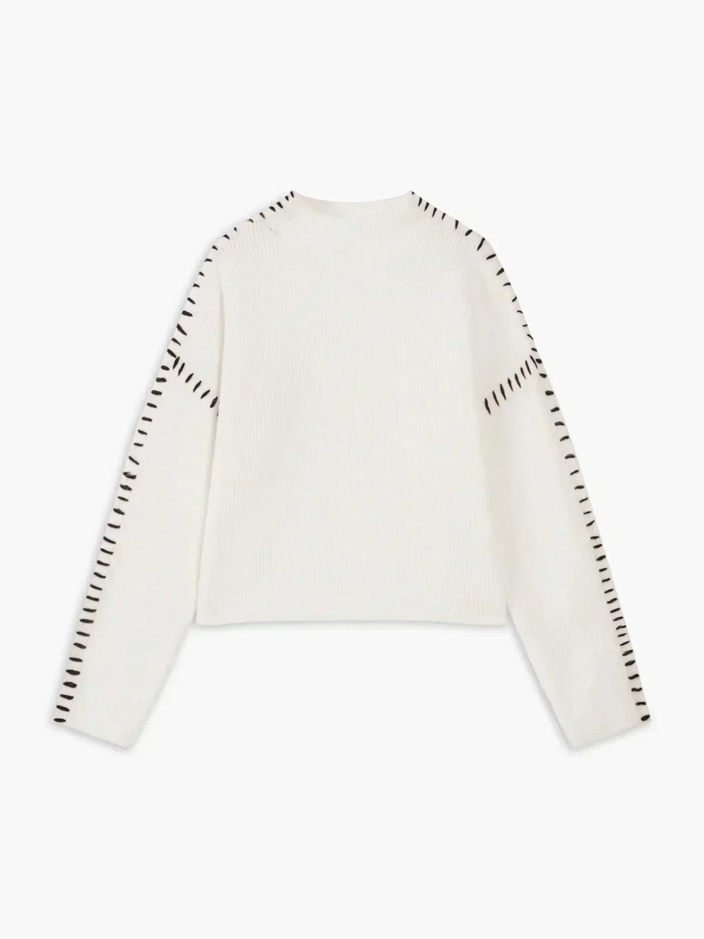 Cropped Ribbed Mock Neck Sweater - Modern and Soft