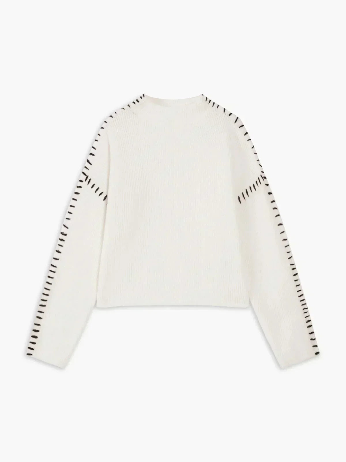 Cropped Ribbed Mock Neck Sweater - Modern and Soft