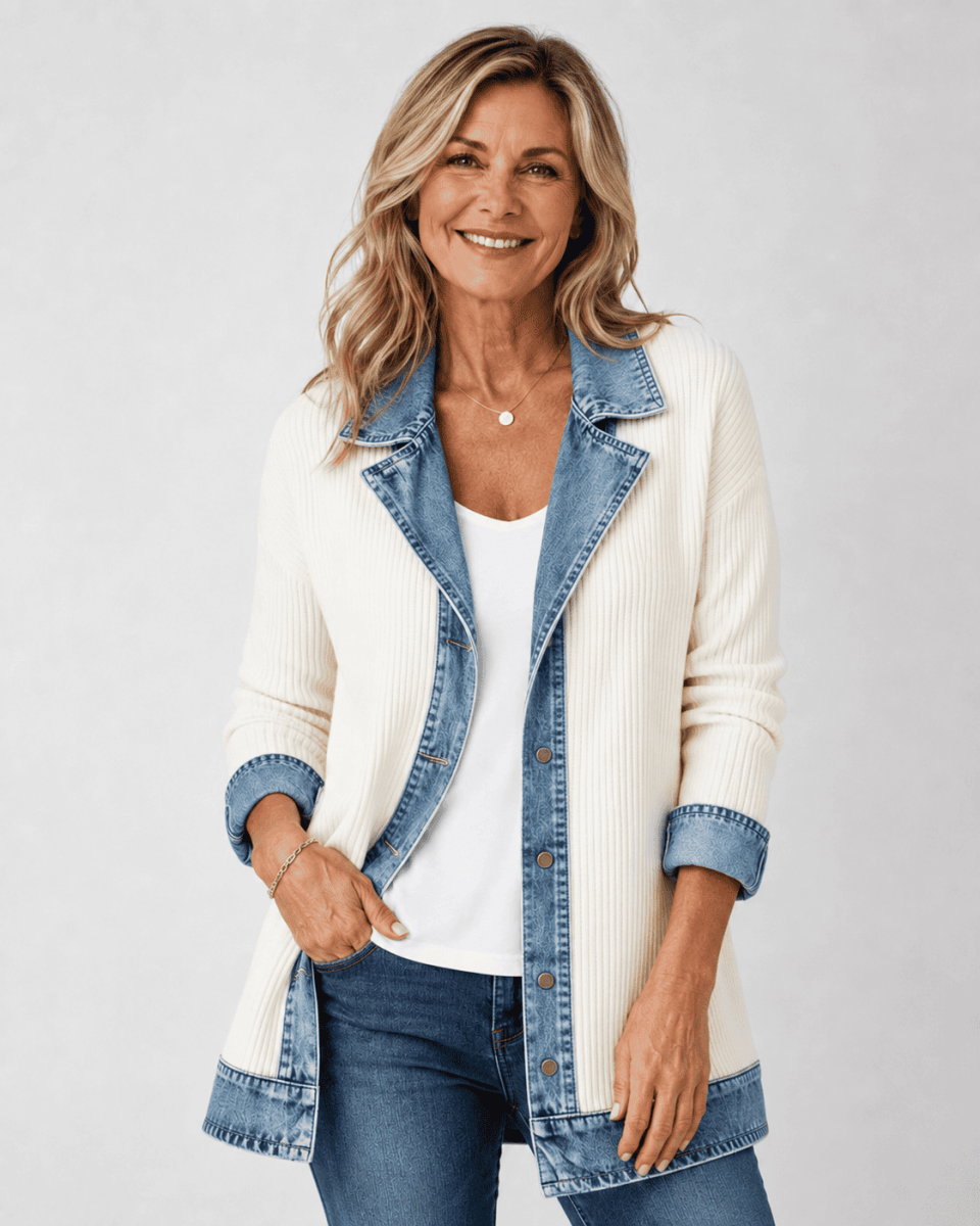 Women's Relaxed Denim Jacket - Lightweight Casual Everyday Layer