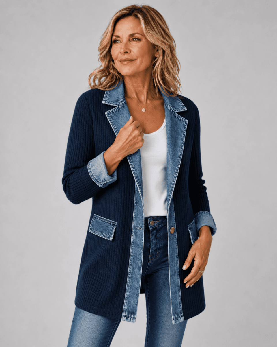 Women's Relaxed Denim Jacket - Lightweight Casual Everyday Layer