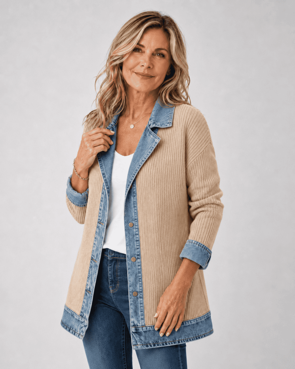 Women's Relaxed Denim Jacket - Lightweight Casual Everyday Layer