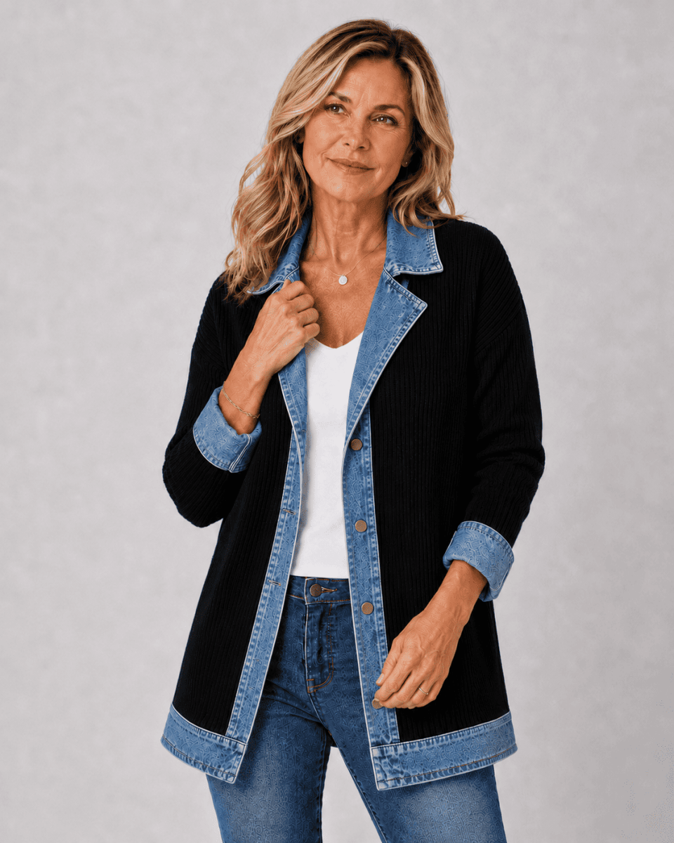 Women's Relaxed Denim Jacket - Lightweight Casual Everyday Layer