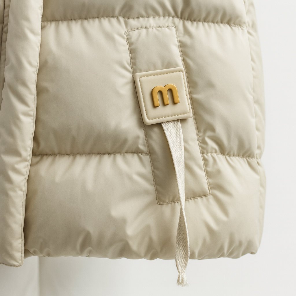 Women's Quilted Puffer Jacket - Warm Buttoned Outer Layer