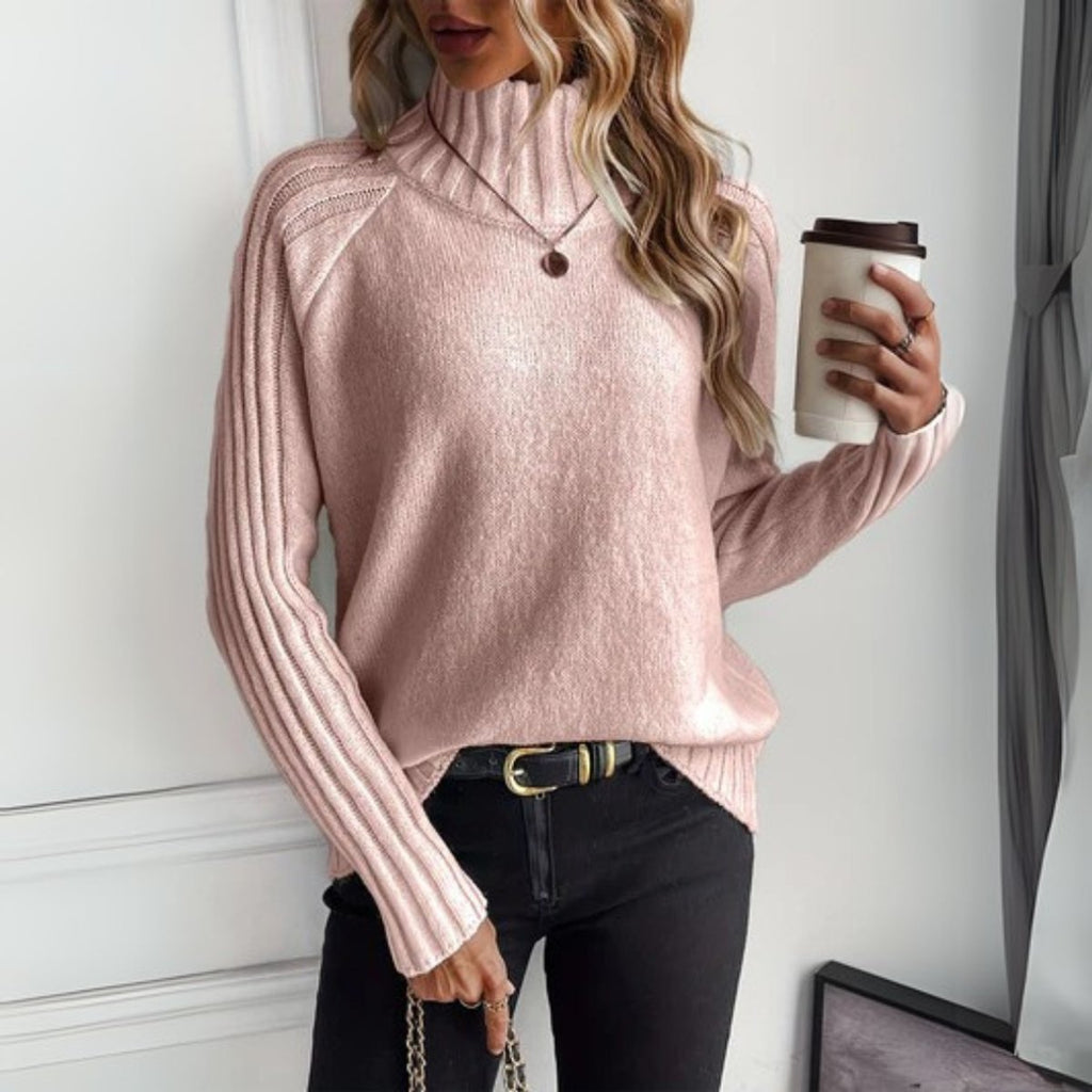 Women’s Ribbed Turtleneck Sweater - Soft and Comfortable