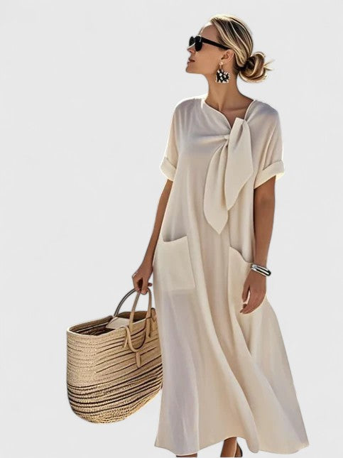 Women's Elegant Flowy Maxi Dress – Relaxed Sleeveless Summer Occasion Dress