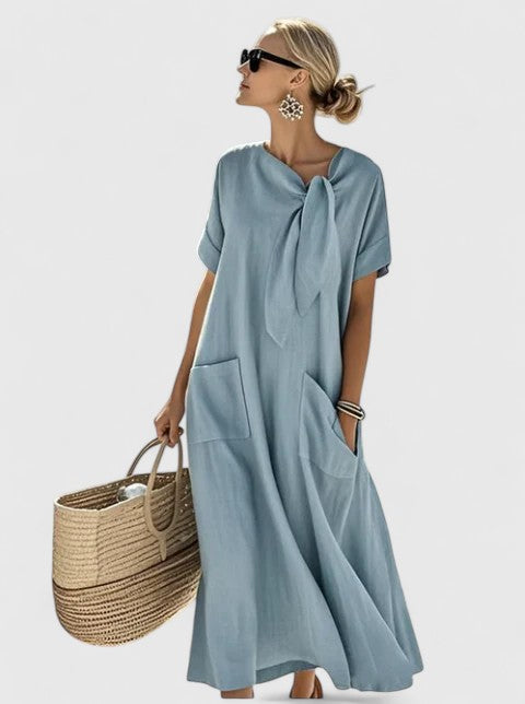 Women's Elegant Flowy Maxi Dress – Relaxed Sleeveless Summer Occasion Dress