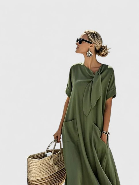 Women's Elegant Flowy Maxi Dress – Relaxed Sleeveless Summer Occasion Dress