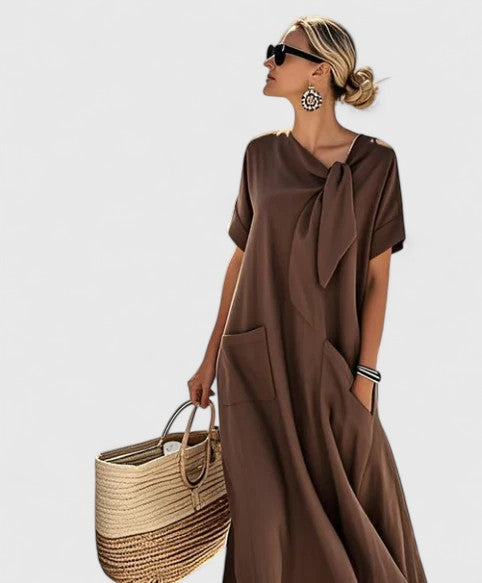 Women's Elegant Flowy Maxi Dress – Relaxed Sleeveless Summer Occasion Dress