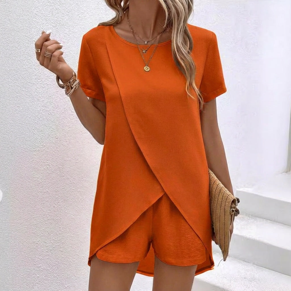 Women's Summer Lounge Co Ord Set - Elegant Relaxed Everyday Style