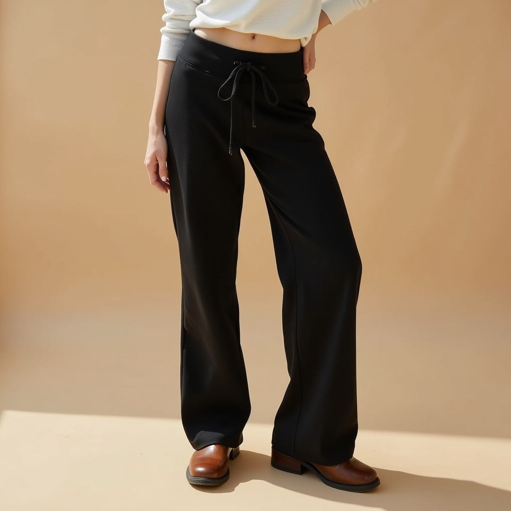 Women's Comfy Lounge Pants – Soft Casual Elegant Cotton Blend Everyday Pants