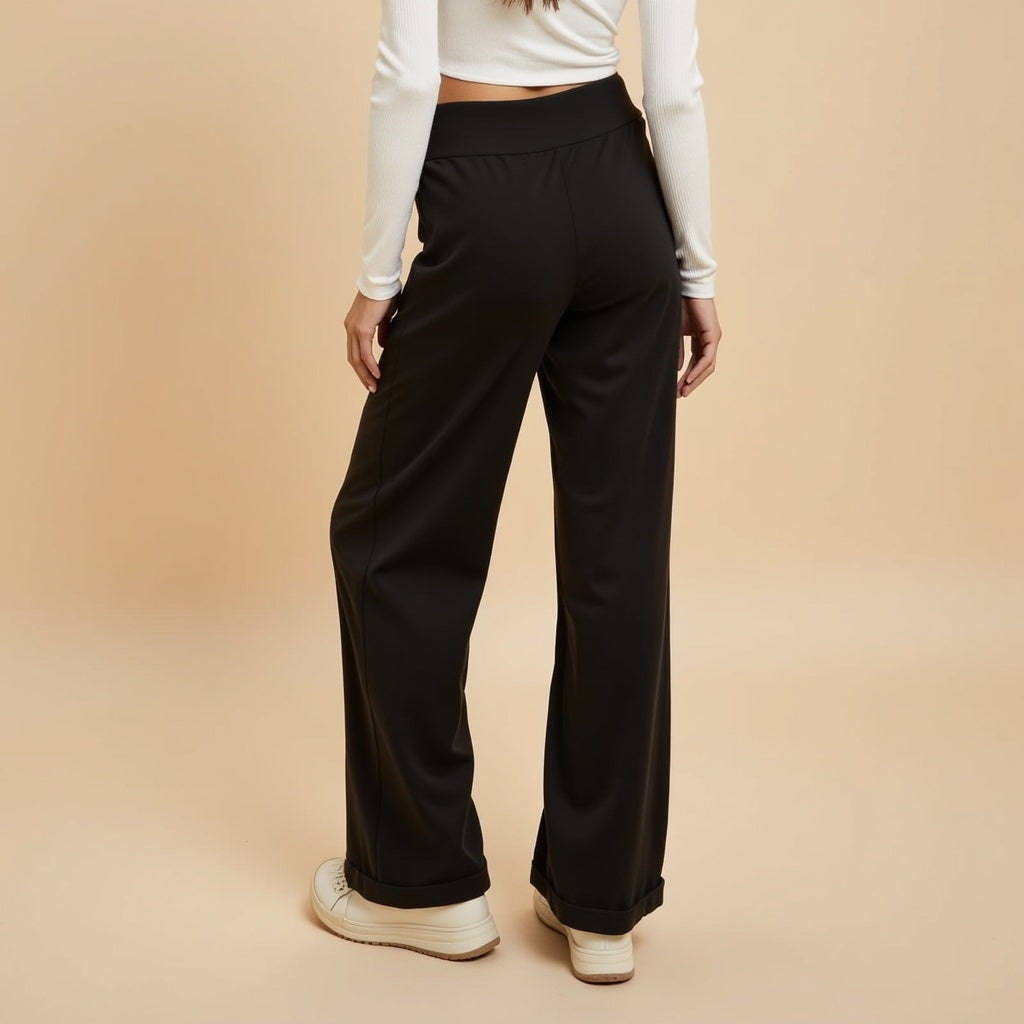Women's Comfy Lounge Pants – Soft Casual Elegant Cotton Blend Everyday Pants