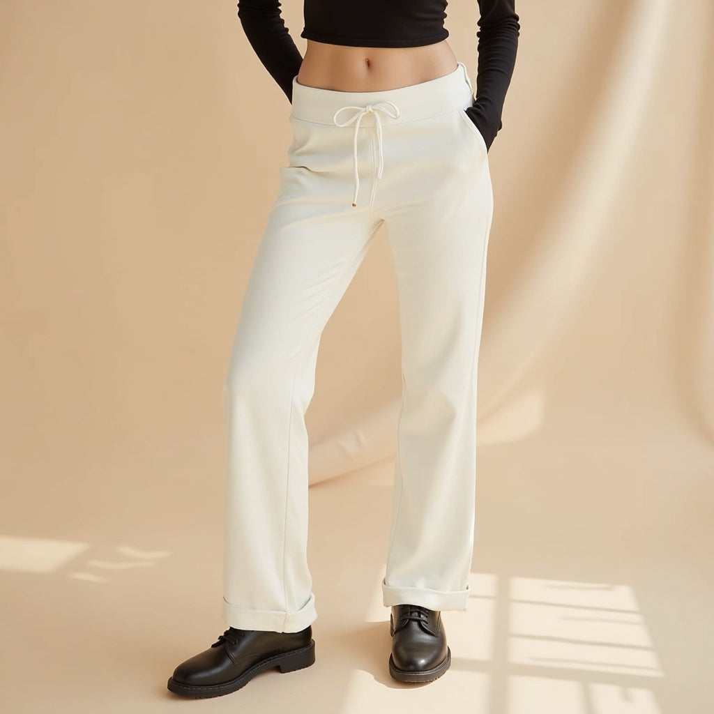 Women's Comfy Lounge Pants – Soft Casual Elegant Cotton Blend Everyday Pants