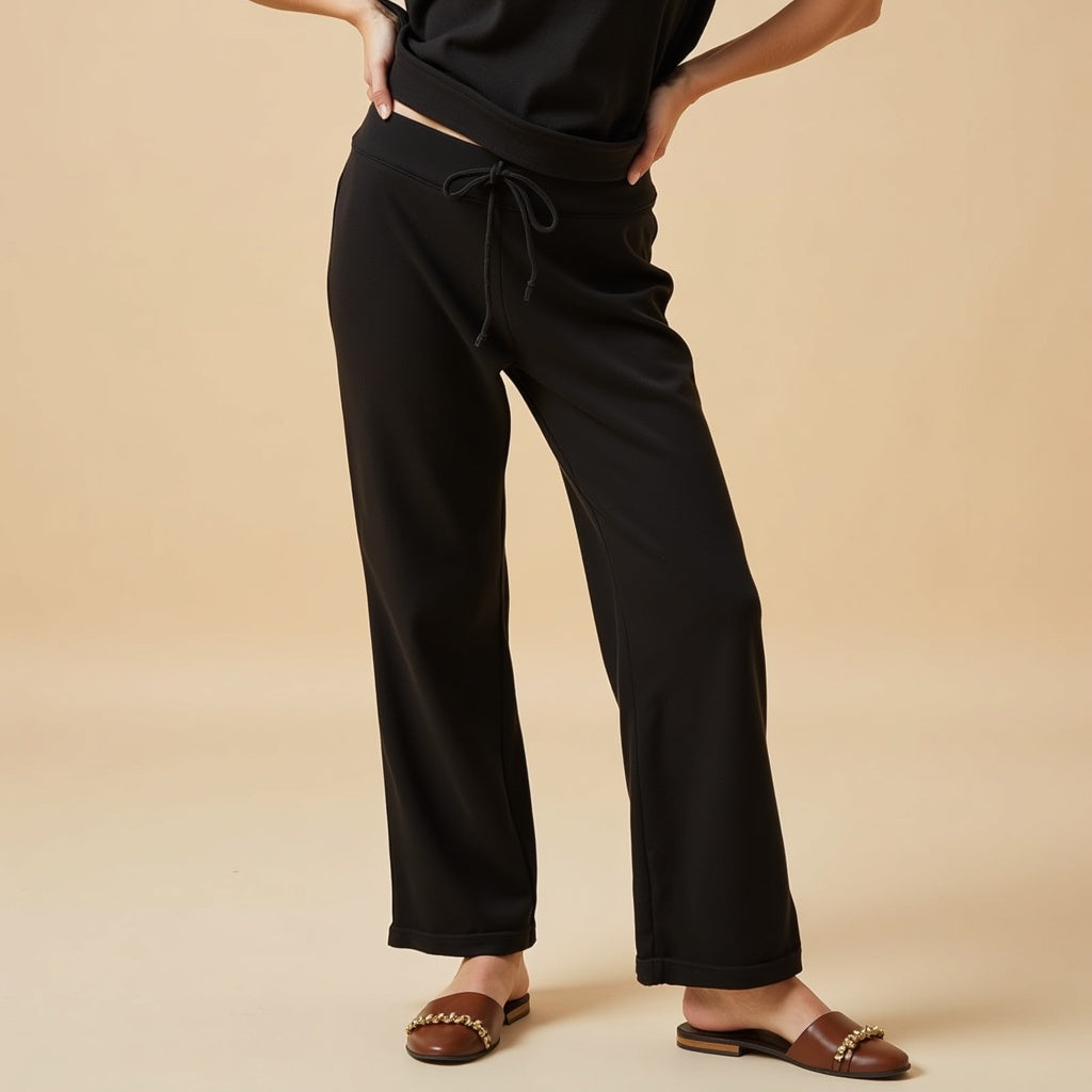Women's Comfy Lounge Pants – Soft Casual Elegant Cotton Blend Everyday Pants