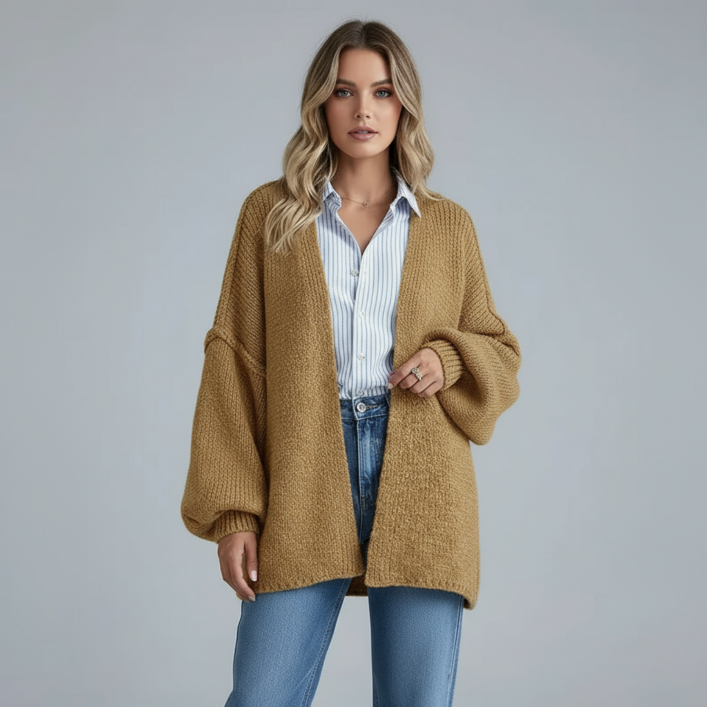 Oversized Knit Cardigan - Soft and Relaxed