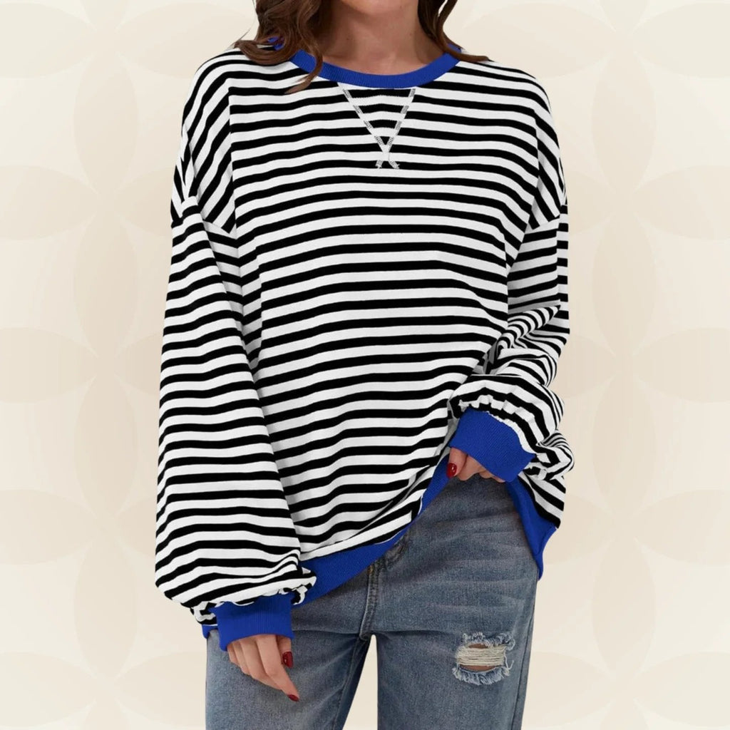 Juliana Striped Relaxed Sweater - Easy and Light