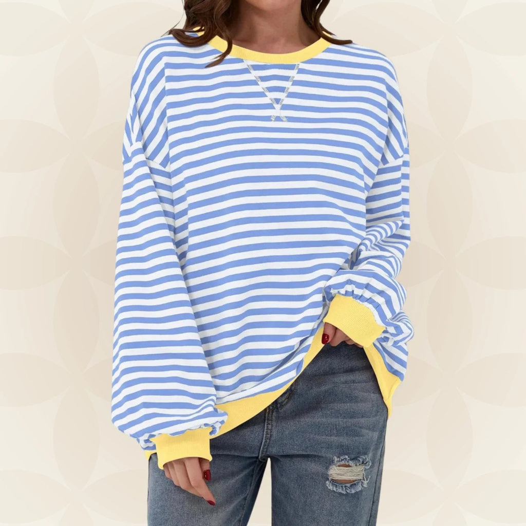 Juliana Striped Relaxed Sweater - Easy and Light