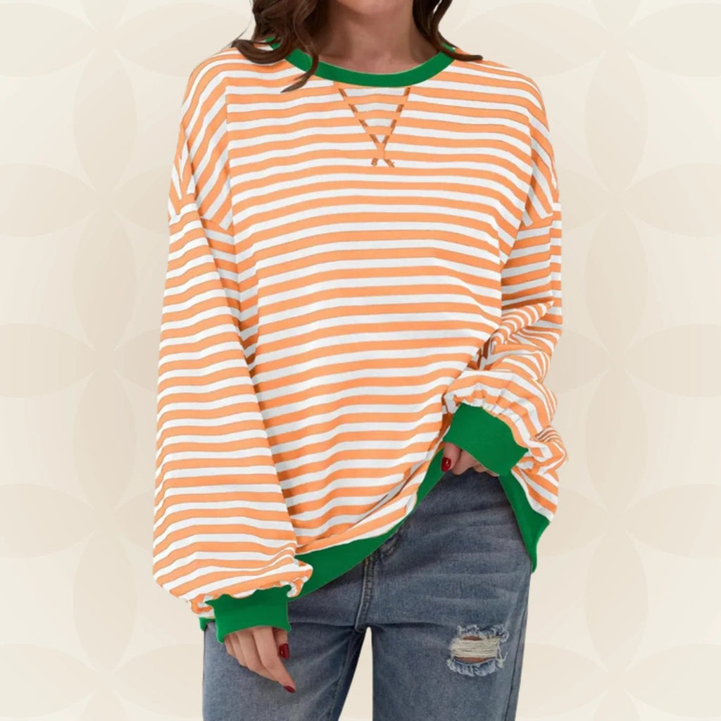 Juliana Striped Relaxed Sweater - Easy and Light
