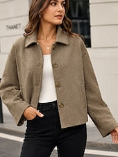 Short Button Peacoat - Classic and Comfortable