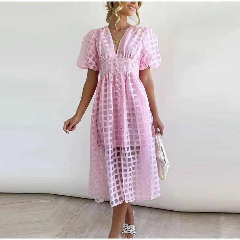 Women's Summer Midi Dress – Elegant Occasion Day Dress