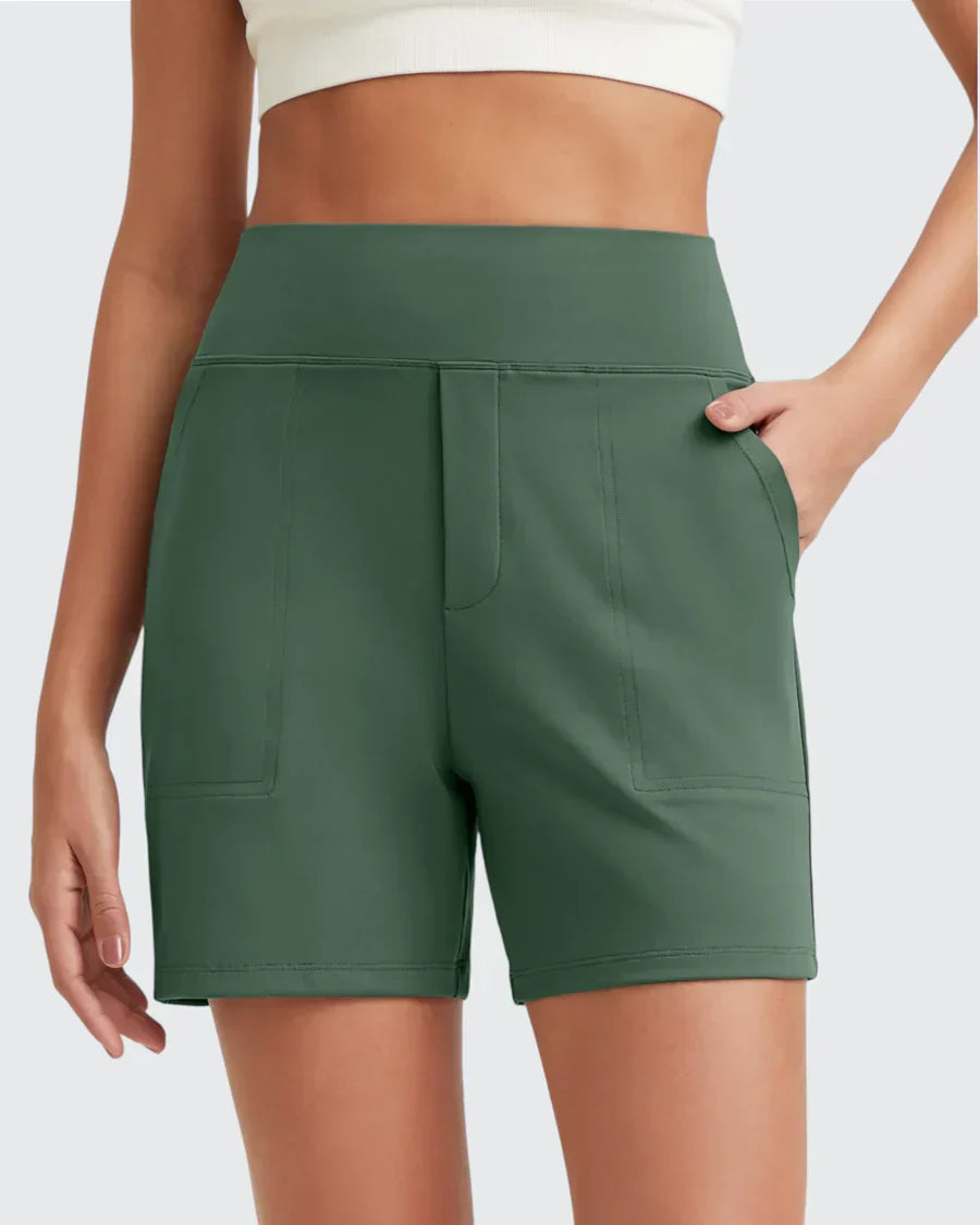Women's High-Waist Pocket Shorts - Easy Casual Summer Style