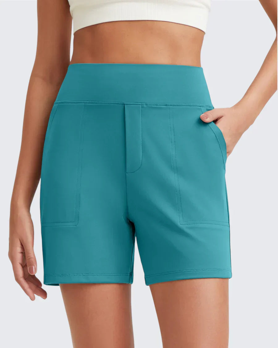 Women's High-Waist Pocket Shorts - Easy Casual Summer Style