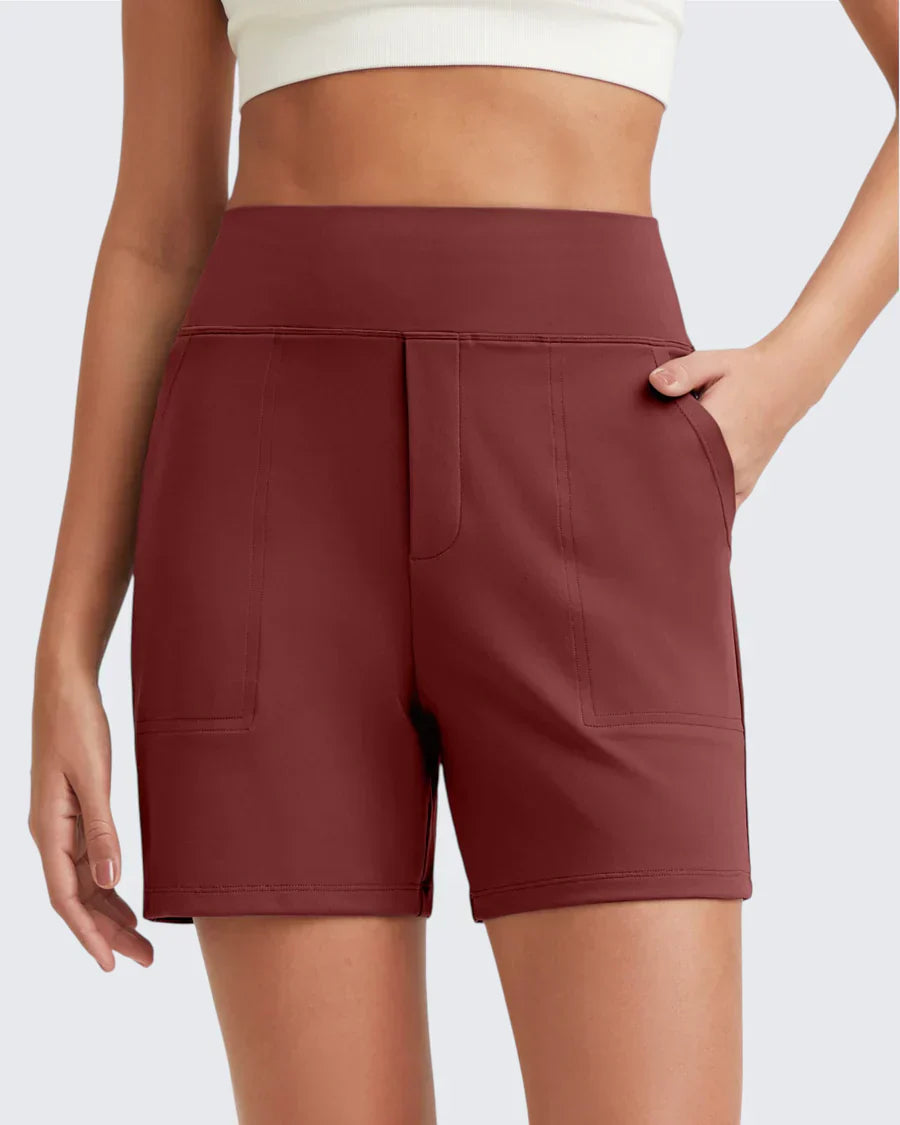Women's High-Waist Pocket Shorts - Easy Casual Summer Style