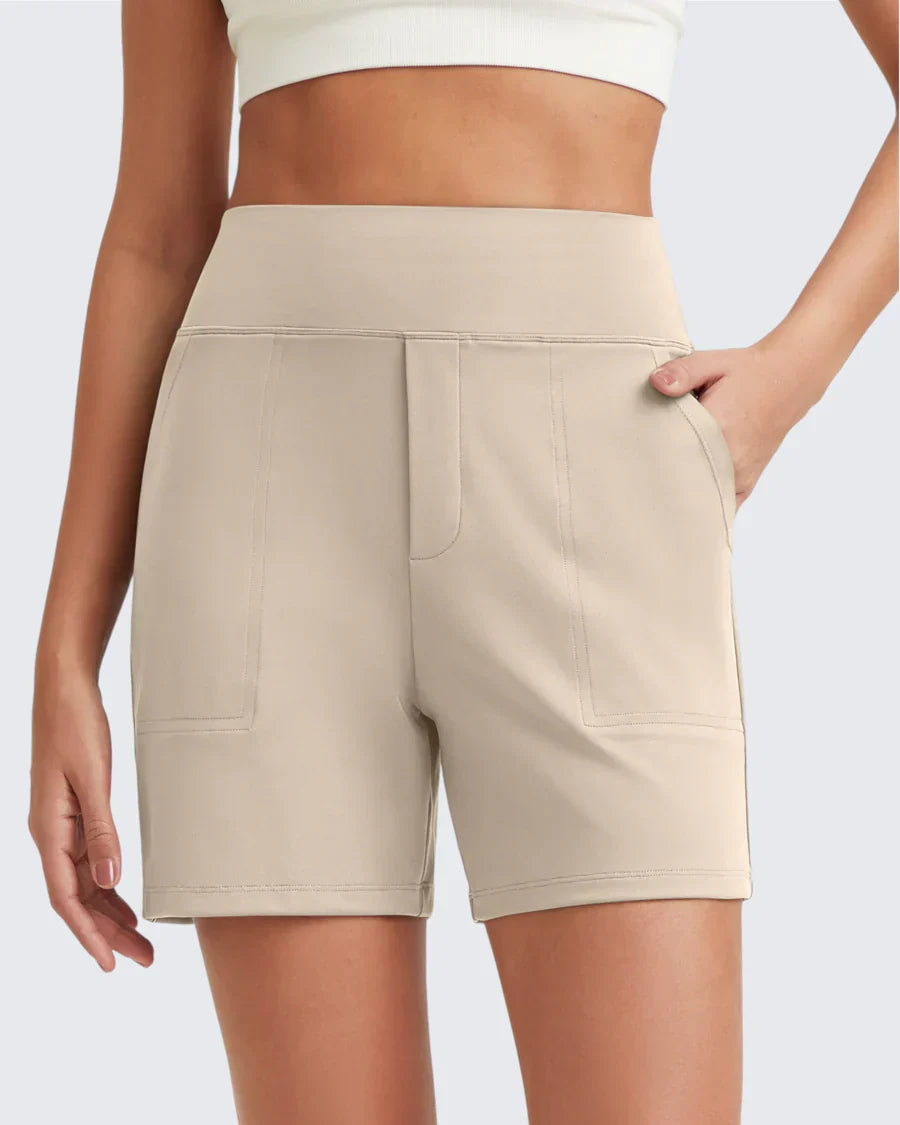 Women's High-Waist Pocket Shorts - Easy Casual Summer Style