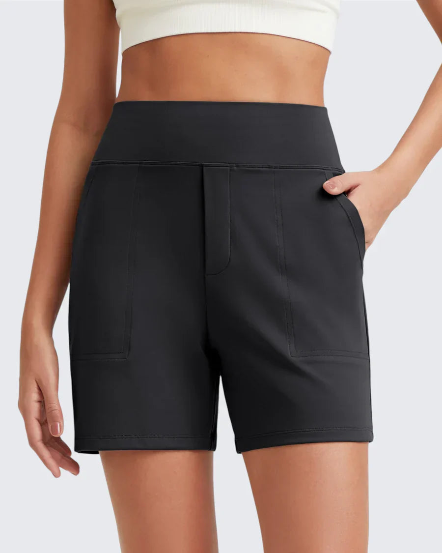 Women's High-Waist Pocket Shorts - Easy Casual Summer Style