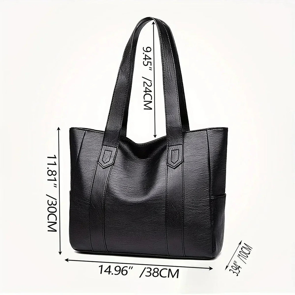 Women’s Genuine Leather Shoulder Bag – Classic Elegant Everyday Style