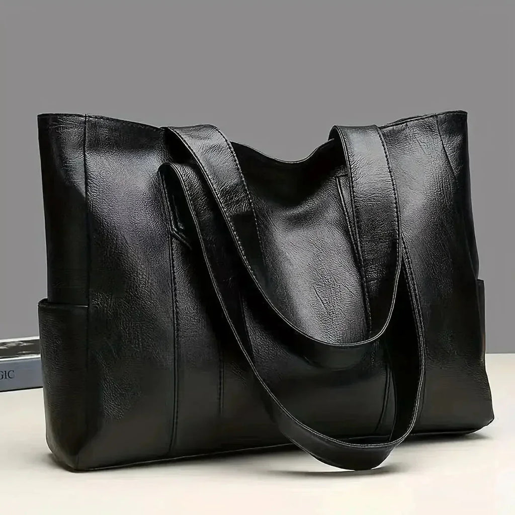 Women’s Genuine Leather Shoulder Bag – Classic Elegant Everyday Style