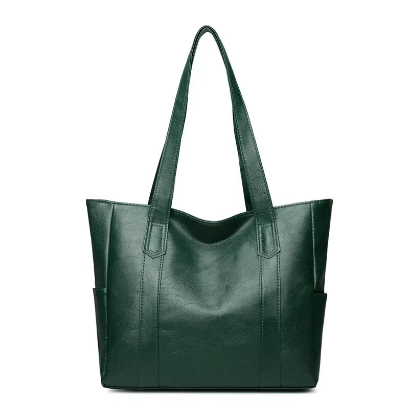 Women’s Genuine Leather Shoulder Bag – Classic Elegant Everyday Style