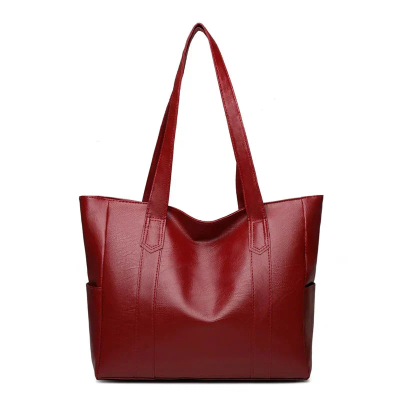 Women’s Genuine Leather Shoulder Bag – Classic Elegant Everyday Style