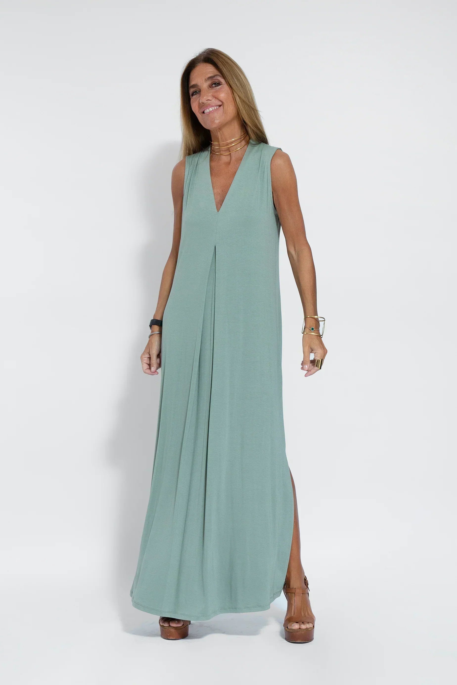 Eleanore Women’s Slimming Dress with Cardigan – Elegant Comfortable Casual Style