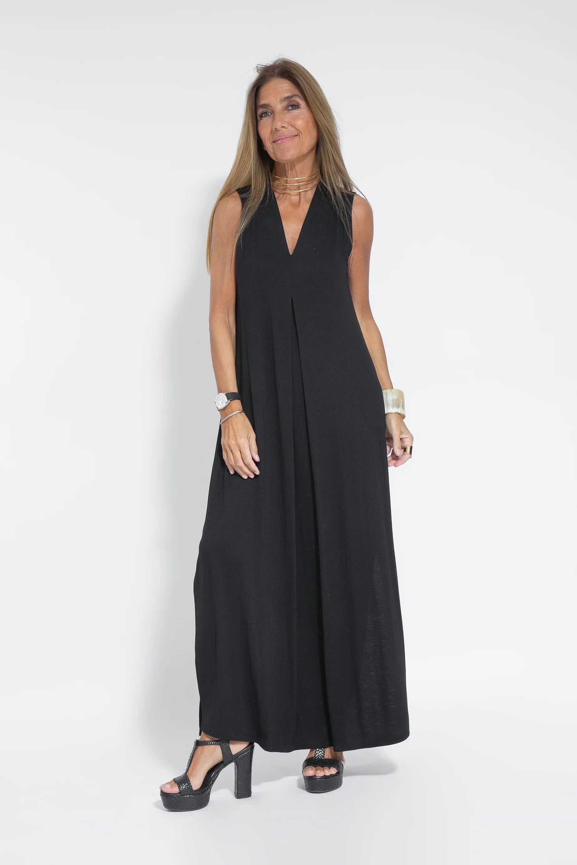 Eleanore Women’s Slimming Dress with Cardigan – Elegant Comfortable Casual Style
