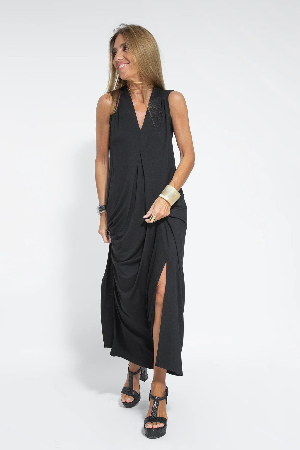 Eleanore Women’s Slimming Dress with Cardigan – Elegant Comfortable Casual Style