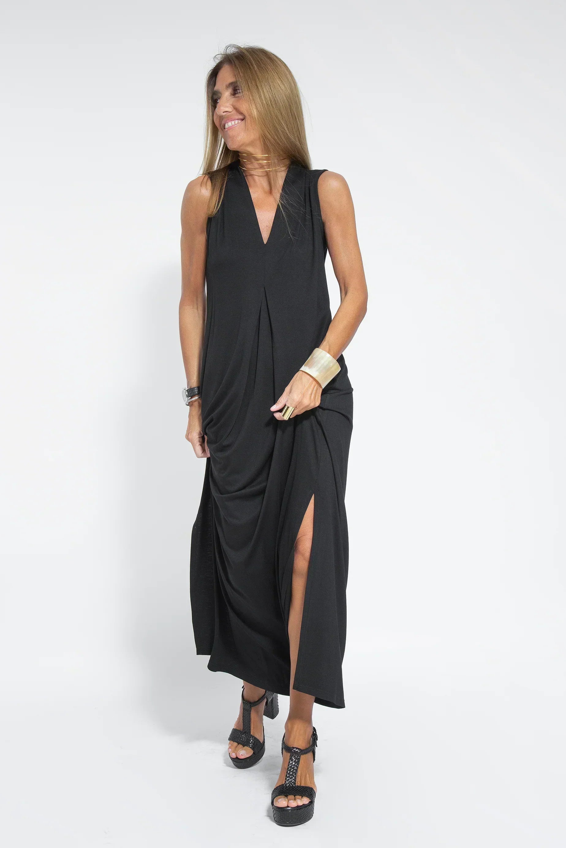 Eleanore Women’s Slimming Dress with Cardigan – Elegant Comfortable Casual Style