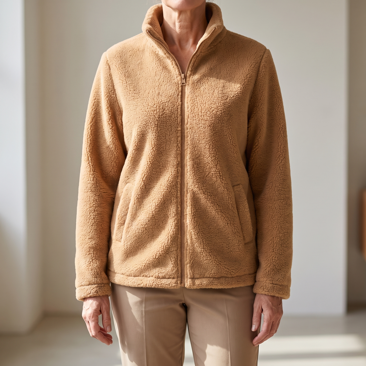 Women’s Lambswool-Look Jacket - Warm and Elegant